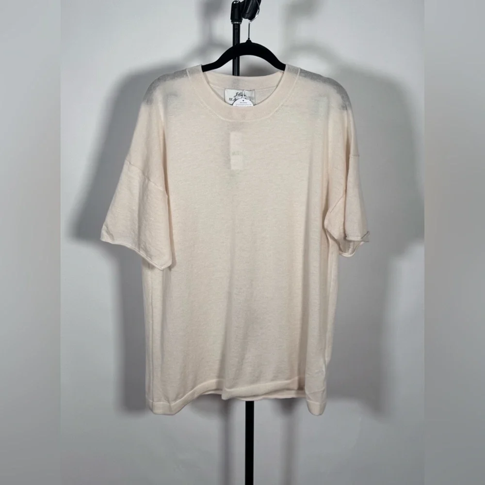 NWT JCrew Spring Street featherweight cashmere relaxed T-shirt - Picture 5 of 8
